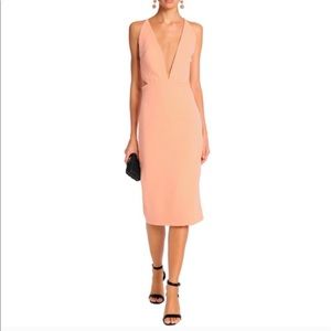 Solace London low plunge/backless dress
